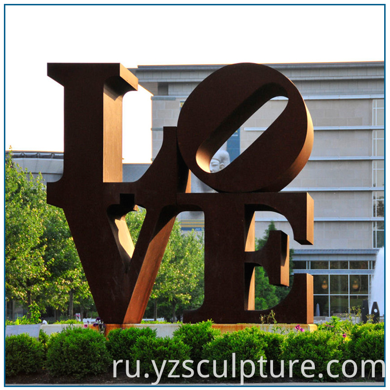 steel love sculpture 